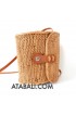 Ata mini barrel bag with leather